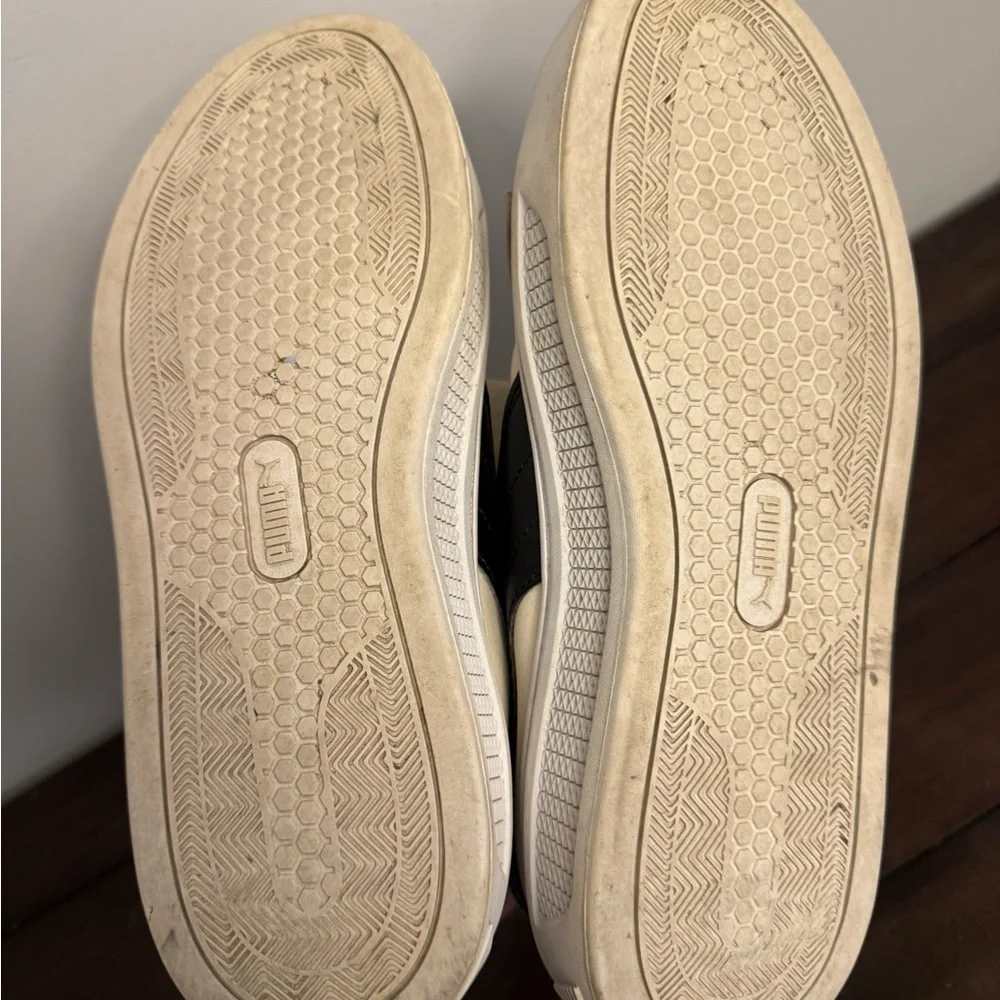 Puma Beige and Black Casual Sneakers